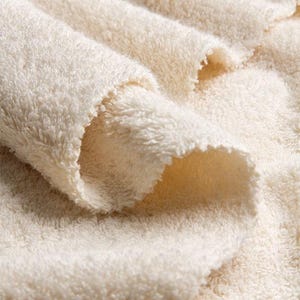 Organic Cotton Terry Fabric – GOTS Certified Natural Frottee | Undyed Towel & Robe Fabric by the Metre | 150cm Wide