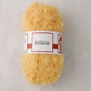DOLL HAIR -Mohair Boucle Yarn ~ YELLOW ~ 10-50g options