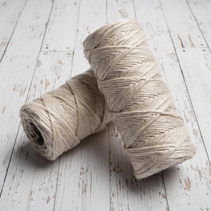 Hilo de cáñamo natural – Hilo de cáñamo / Tamaños: 0,4 mm 0,8 mm 1,2 mm