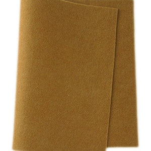 FELT 100% Wool ~ CAMEL ~ 1-1.2mm thick ~ Colour 609 ~ available in several sizes, felt fabric, clothing, crafting felt, craft felt