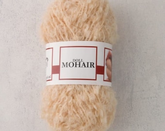 DOLL HAIR -Mohair Boucle Yarn ~ BLONDE ~ 10-50g options