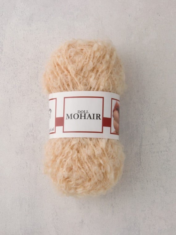 DOLL HAIR -Mohair Boucle Yarn ~ BLONDE ~ 10-50g options