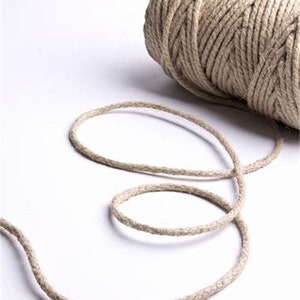 HEMP ROPE plaited round 6mm~ strong and sturdy cord or string, for decoration