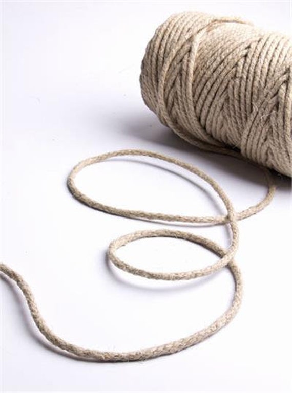 Hemp Rope, Natural, 100% Hemp 6mm