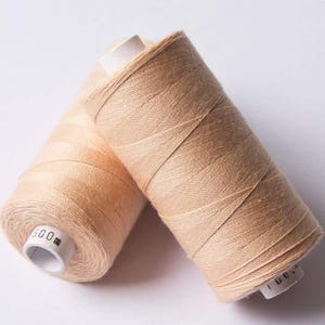 500m ORGANIC COTTON THREAD~ Beige 4002 ~ large bobbins of 500m thread, sewing thread, organic thread, machine sewing, hand sewing