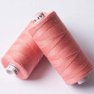 500m ORGANIC COTTON THREAD~ Salmon 8300 ~ large bobbins of 500m thread, sewing thread, organic thread, machine sewing, hand sewing