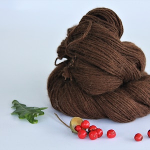 ALPACA Fino ~ Chestnut ~ 100g or 3.5oz, alpaca yarn, super soft alpaca yarn, knitting yarn, crochet yarn, yarn, natural yarn, undyed yarn
