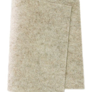 FELT 100% Wool ~ UNDYED Light Beige ~ 1-1.2mm thick ~ Colour 642 ~ available in several sizes, felt fabric, clothing, crafting, felting