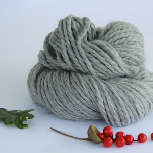 Baby Alpaca yarn PUNO ~ SILVER ~ Chunky 100gr baby alpaca yarn, soft natural knitting yarn, no nylon yarn, puno alpaca yarn