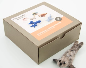 SEALIFE 7 ANIMALS ~ Needle felting kit ~ felting, gift, decoration, toy, DIY, make it yourself