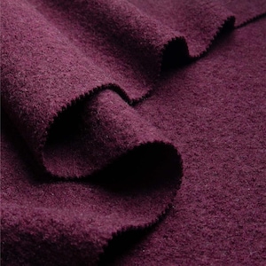 BORDEAUX melange Italian Wool Walk – 100% Felted Wool Fabric | Mulesing-Free | 130–150cm (WHILE STOCKS last)