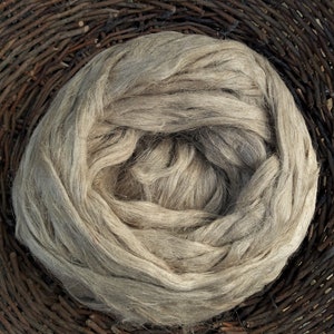 HEMP NATURAL ~ suitable for spinning and crafting, doll hair, dyeing, wig making, roving, vegan, top, weaving, felting