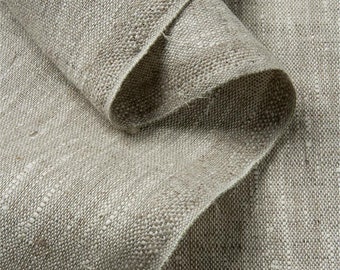 LINEN FABRIC 'LIOLINA' ~ textured heavy weight natural linen.