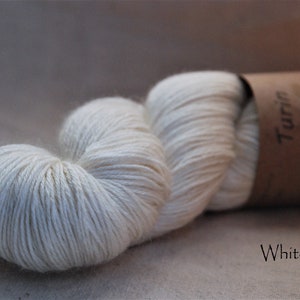 Product Details, OmShanti White - 100% White Eri (Wild Silk) Yarn, 20/2  lace weight, Natural (Undyed), Yarns - Undyed