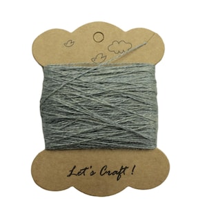 LINEN EMBROIDERY THREAD 60m  ~ Sea Glass ~ - Naturally dyed, hand dyed, embroidery thread, sewing thread, fine linen thread embroidery yarn