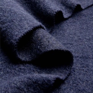 WOOL FLEECE BLUEBERRY ~Organic Wool fabric - incredible soft and fluffy wool fleece for coats, lining, blankets, baby children wear, mittens