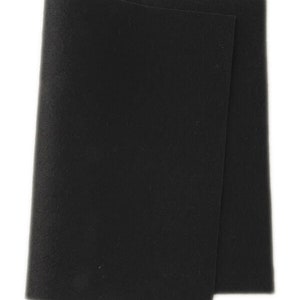 FELT 100% Wool ~ BLACK ~ 1-1.2mm thick ~  Colour 540 ~ available in several sizes, felt fabric, clothing, crafting felt, craft felt