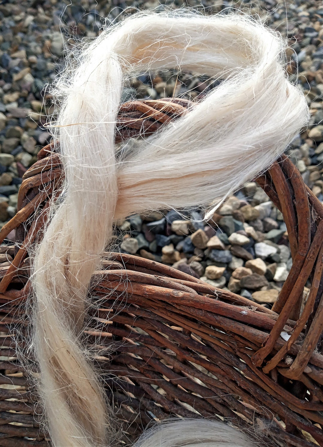 HEMP BLEACHED ~ Suitable for Spinning and Crafting, Doll Hair, Dyeing ...