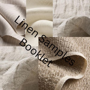 Linen Fabric Sample Pack – 17 Natural Linen Swatches | Organic, Irish & European Linens
