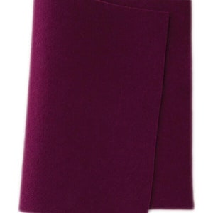FELT 100% Wool ~ BLACKBERRY ~ 1-1.2mm thick ~ Colour 530 ~ available in several sizes, felt fabric, clothing, crafting felt, craft felt