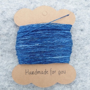 LINEN EMBROIDERY THREAD 60m~ Puffin ~  - Naturally dyed, hand dyed, embroidery thread, sewing thread, fine linen thread embroidery yarn