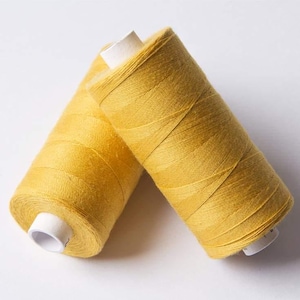 500m ORGANIC COTTON THREAD~ Straw 4001 ~ large bobbins of 500m thread, sewing thread, organic thread, machine sewing, hand sewing