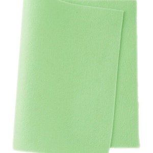 FELT 100% Wool ~ FRESH MINT ~ 1-1.2mm thick ~ Colour 634 ~ available in several sizes, felt fabric, clothing, crafting felt, craft felt