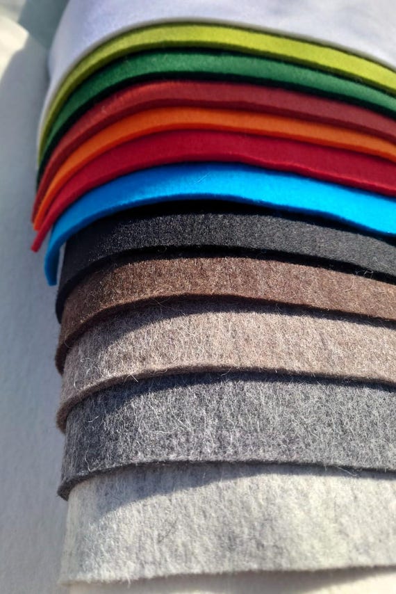 Discontinued WOOL FELT 3 Mm ~ TRUEFELT Natural Undyed & Coloured