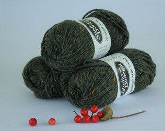 WOODLAND GREEN 4756 ~ Traditional Irish Wool Tweed  ~ Aran, Donegal Tweed, Irish Tweed, Irish Yarn, Donegal Aran Yarn, Donegal yarn