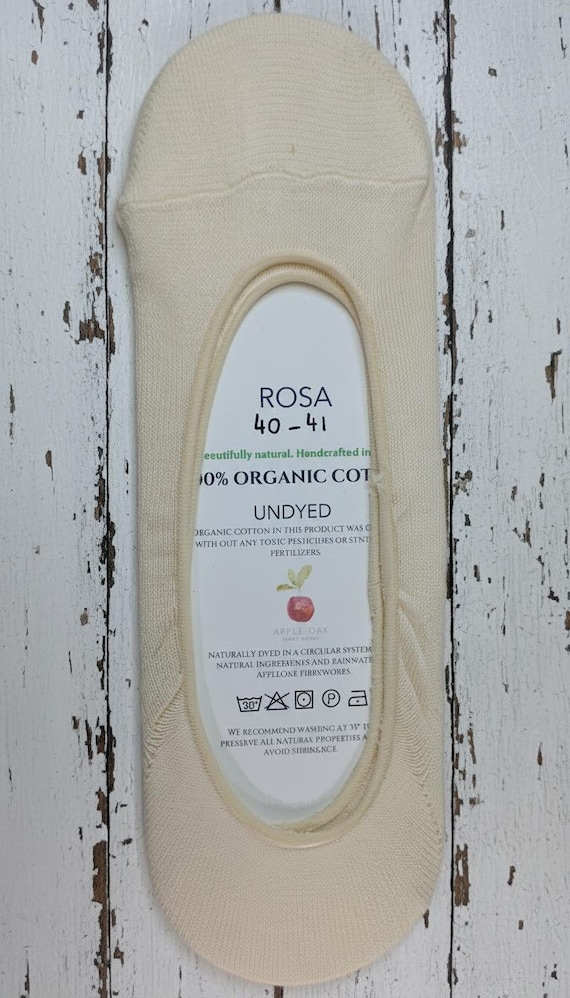 ROSA No-Show Socks – Organic Cotton | Undyed, Plastic-Free, Chemical-Free