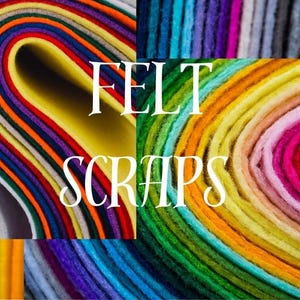 WOLLFILZSTÜCKE 100g | Wollfilz Off-Cuts – Gemischte Farben & Größen | 100% Wolle | Umweltfreundliche Bastelfilzreste