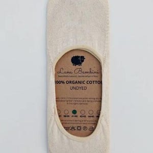 ORGANIC COTTON SOCKS ~ Rosa ~ light, no show organic summer cotton Sock. Natural. Undyed. vegan friendly, organic, cotton, natural