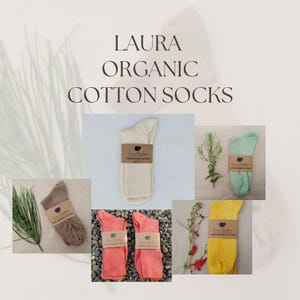 LAURA ORGANIC COTTON Socks | Natural & Naturally Dyed | 100 % Cotton, Hypoallergenic and Vegan