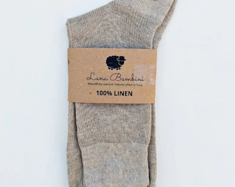 ZETA LINEN SOCKS ~ Linen Sock. Luxury Socks, natural socks, summer socks