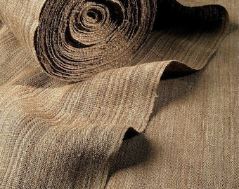 LINDEN Natural Grey Linen – Prewashed 100% Linen Fabric | 150cm