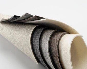 WOOL FELT 3 mm ~ TRUEFELT Natural Undyed & Coloured | 100 % Mulesing-Free Wool
