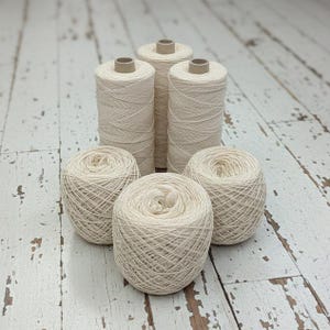 Hilo de urdimbre de algodón para tejer – Grueso / Medio / Fino - 100% algodón