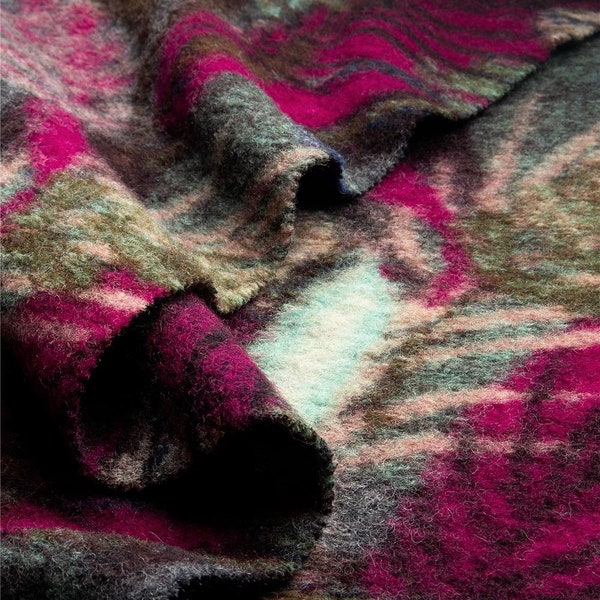 PALADANA ORGANIC  ~ soft woolwalk fabric - Wool Walk fabric designed for coats, jackets, skirts, hats, dress, mittens