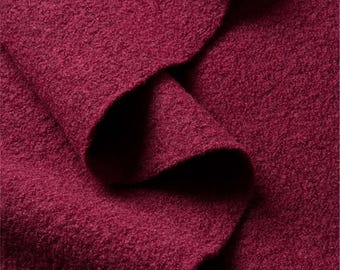 Discontinued CHERRY Italian Wool Walk – 100% Felted Wool Fabric | Mulesing-Free