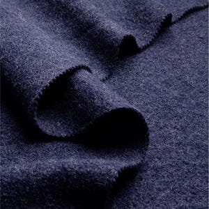 MARINE MELANGE Italian Wool Walk – 100% Felted Wool Fabric | Mulesing-Free | 130–150cm designed for coats, jackets, skirts, hats, dress