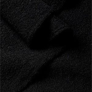 COAL Italian Wool Walk – 100% Felted Wool Fabric | Mulesing-Free | 130–150cm designed for coats, jackets, skirts, hats, dress, mittens