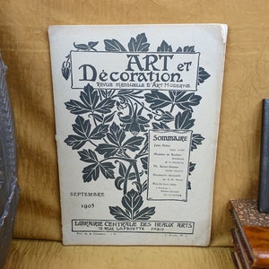 KOSTENFREIER VERSAND. Französisches Kunst- und Dekorationsmagazin, September 1903 Kopie des Kunst- und Dekorationsmonatsmagazins, mit einem farbigen Auszug.
