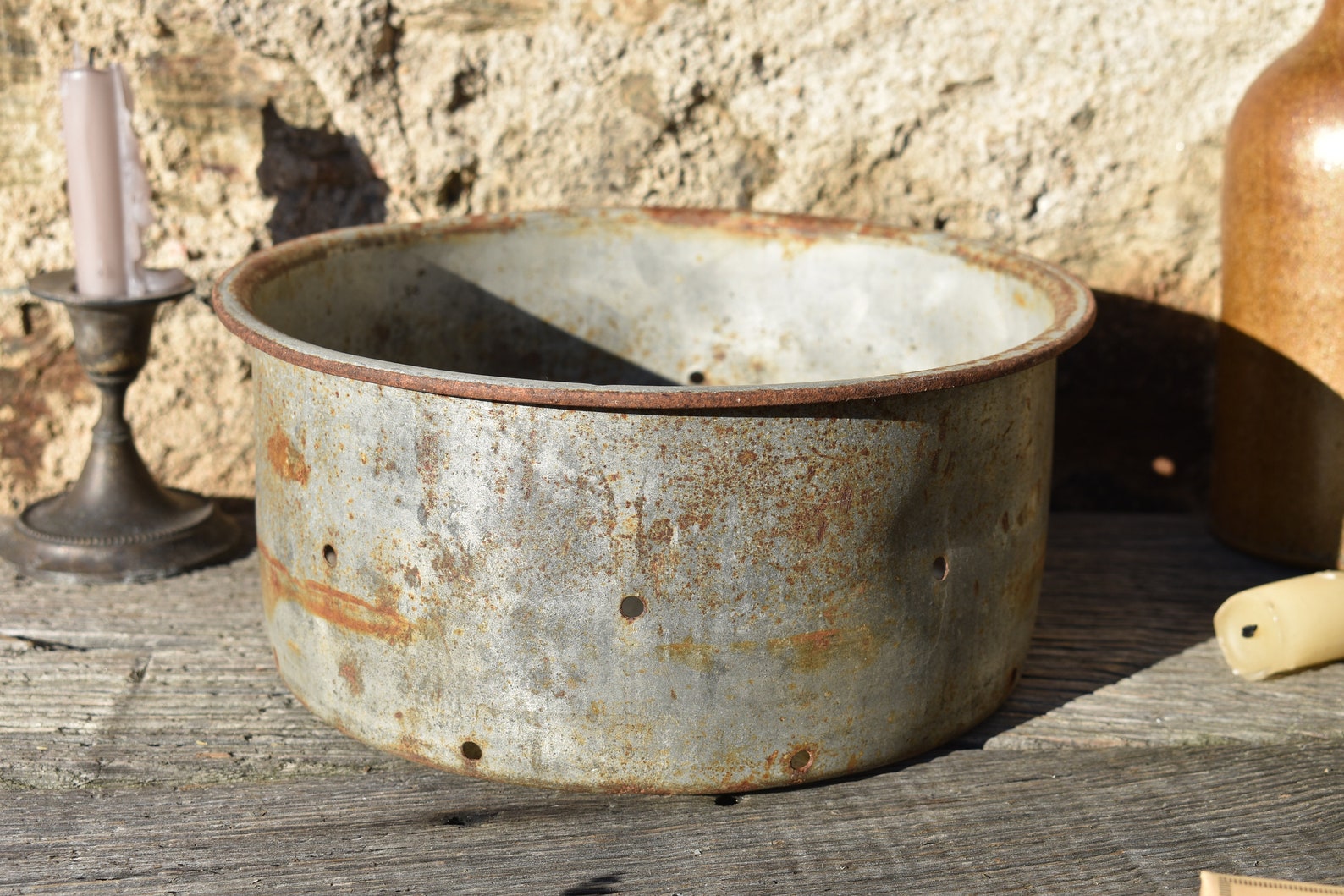 French Large Metal Cheese Mold 8 1/2 French Rustic Etsy