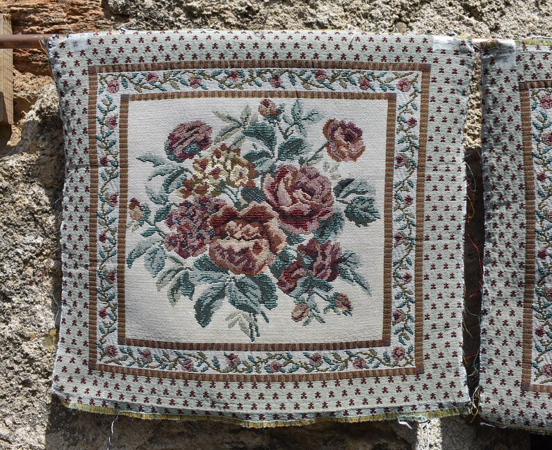 French Tapestry Fabric Panels for Cushions/Pillows Vintage Etsy