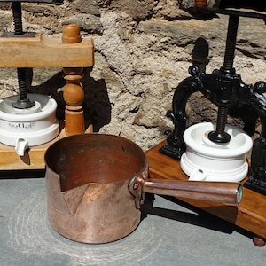 Antique E. Dehillerin Copper Saucepan, Paris 18 Rue Coquillière, French Cookware Collectible, Early 20th Century Copper Sugar/Meringue Pan.