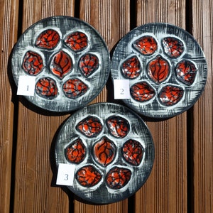 1960s French Oyster Plates, &quot;MBFA Pornic&quot;, Beautiful and Quality Eartenware Oyster Plates, Wonderfully Hand Painted, 3 Available, Choose!