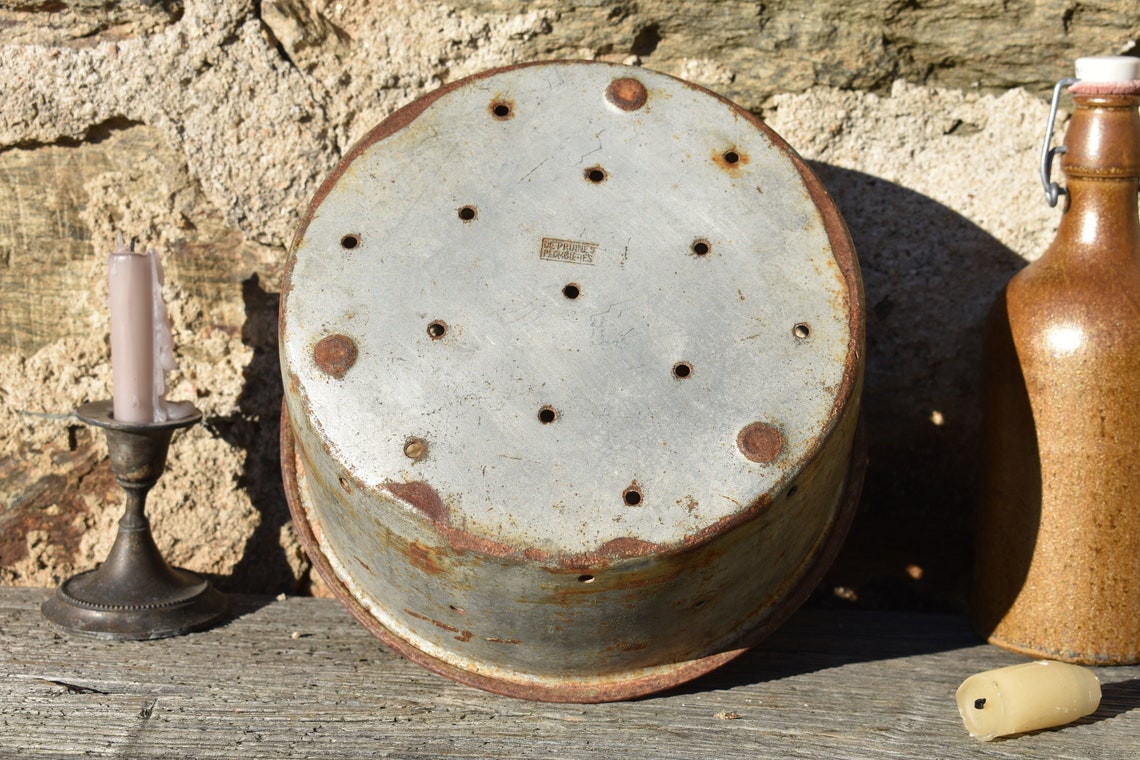 French Large Metal Cheese Mold 8 1/2 French Rustic Etsy