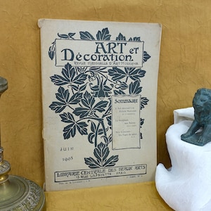 Französisches Kunst- und Dekorationsmagazin, Juni 1903 Kopie des Kunst- und Dekorationsmonatsmagazins, mit einer farbigen Auszugs- und Zeitraumsanzeige.
