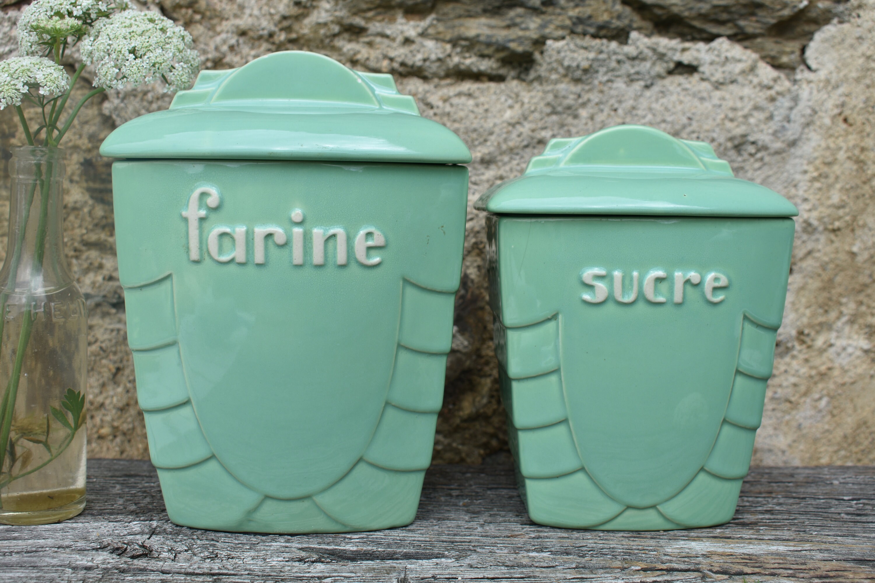 1920er Französische Küchenkanister Set 5 St | Etsy