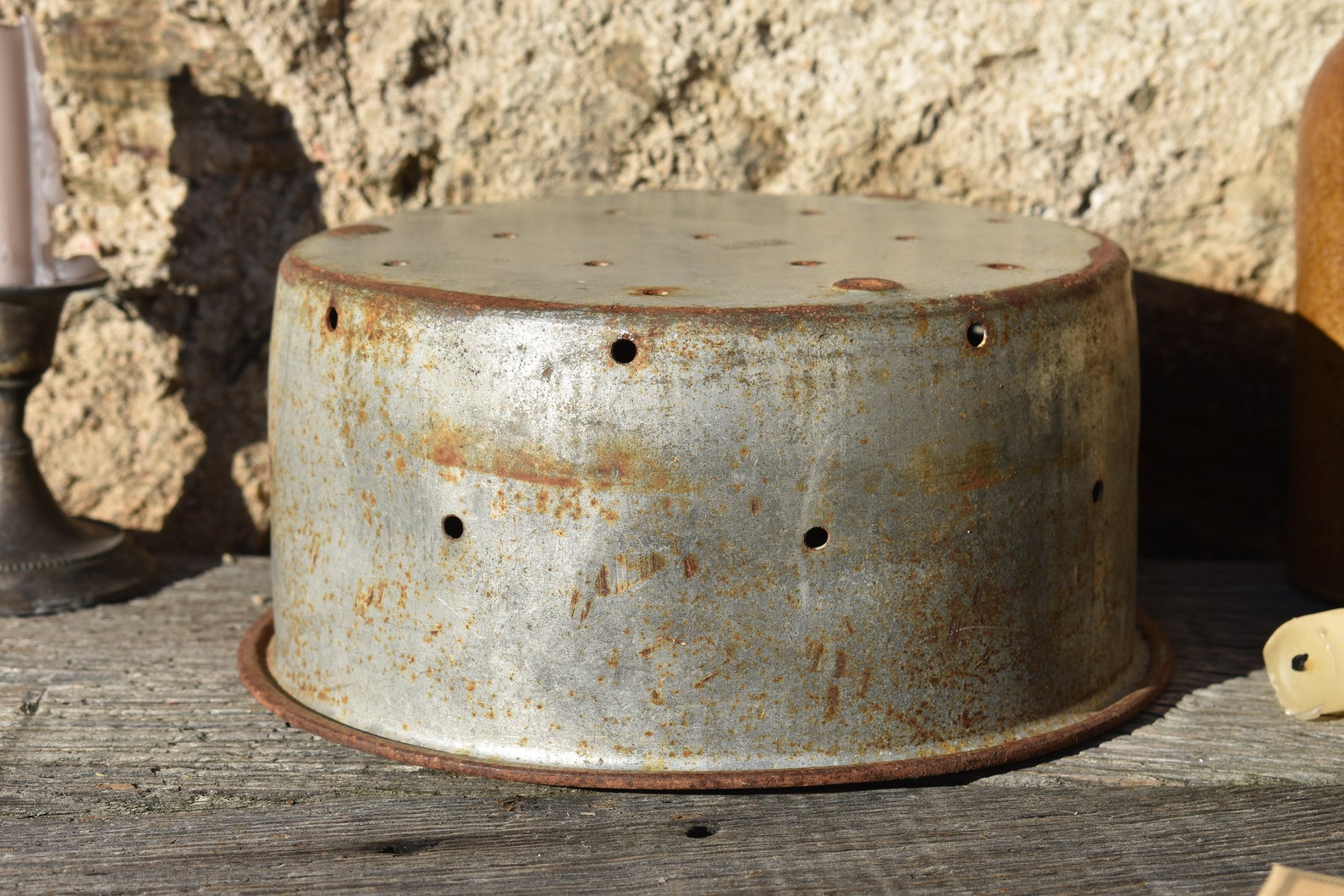 French Large Metal Cheese Mold 8 1/2 French Rustic Etsy